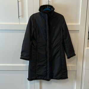 Andrew Marc mink trim winter coat